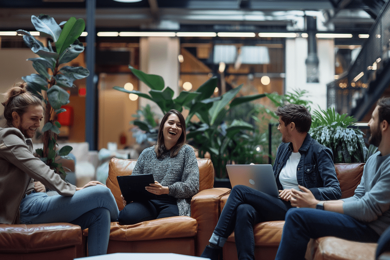 Modern Work Group Discussion